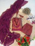 TRENDING SOFT SILK PLAIN GOWN BOTTOM WITH DUPATTA PARTY WEAR WHOLESALE PRICE ETHNIC GARMENT (4)