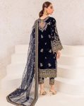 TRENDING VELVET EMBROIDERY SEQUENCE LACE WORK TOP BOTTOM WITH DUPATTA FESTIVAL WEAR WHOLESALE PRICE ETHNIC GARMENT (2)