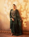 TRENDING VELVET EMBROIDREY SEQUENCE WORK TOP BOTTOM WITH DUPATTA PARTY WEAR WHOLESALE PRICE ETHNIC GARMENT (5)