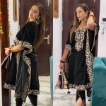 TRENDING VISCOSE VELVET EMBROIDERY BORDER WORK KAFTAN WITH DHOTI AND BATWA PARTY WEAR WHOLESALE PRICE ETHNIC GARMENT (4)