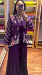 1DESIGNER CHINON EMBROIDERY SEQUENCE WORK PALAZZO WITH STITCHED BLOUSE AND KOTI PART WEAR WHOLESALE PRICE ETHNIC GARMENT (16)