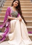 1DESIGNER MONO SILK SEQUENCE EMBROIDERY AND LATKAN WORK TUBE BLOUSE DRAPE SKIRT WITH SHRUG PARTY WEAR WHOLESALE PRICE ETHNIC GARMENT (18)