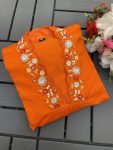 1DESIGNER VISCOSE CHINON SILK SEQUENCE EMBROIDERY WORK TOP BOTTOM WITH DUPATTA FESTIVE WEAR WHOLESALE PRICE ETHNIC GARMENT (18)
