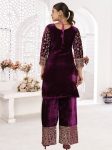 1DESIGNER VISCOSE VELVET EMBROIDERY CODING SEQUENCE WORK TOP PALAZZO WOTH DUPATTA FESTIVE WEAR WHOLESALE PRICE ETHNIC GARMENT (48)