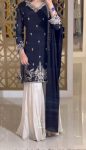 1FANCY CHINON SILK EMBROIDERY SEQUENCE FANCY MOTI LATKAN BORDER WORK TOP PALAZZO WITH DUPATTA FESTIVE WEAR WHOLESALE PRICE ETHNIC GARMENT (18)