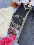 1FANCY CHINON SILK EMBROIDERY SEQUENCE FANCY MOTI LATKAN BORDER WORK TOP PALAZZO WITH DUPATTA FESTIVE WEAR WHOLESALE PRICE ETHNIC GARMENT (18)