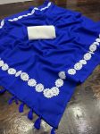 1LATEST GEORGETTE LACE BORDER WORK SAREE WITH UNSTITCHED BLOUSE CASUAL WEAR WHOLESALE PRICE ETHNIC GARMENT (17)