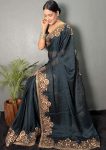1LATEST RANGOLI SILK ZARI WORK WITH SWAROVSKI WORK READY TO WEAR SAREE WITH UNSTITCHED BLOUSE FESTIVE WEAR WHOLESALE PRICE ETHNIC GARMENT (30)