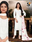 1LATEST RAYON EMBROIDERY WORK TOP BOTTOM WITH DUPATTA CASUAL WEAR WHOLESALE PRICE ETHNIC GARMENT (5)