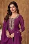 1LATEST RAYON SILK EMBROIDERY SEQUENCE WORK TOP BOTTOM WITH DUPATTA FESTIVE WEAR WHOLESALE PRICE ETHNIC GARMENT (23)