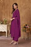 1LATEST RAYON SILK EMBROIDERY SEQUENCE WORK TOP BOTTOM WITH DUPATTA FESTIVE WEAR WHOLESALE PRICE ETHNIC GARMENT (23)