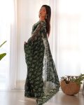 1MODERN SHIMMER JARI WITH MULTY THREAD SEQUENCE EMBROIDERY WORK SAREE WITH UNSTITCHED BLOUSE FESTIVE WEAR WHOLESALE PRICE ETHNIC GARMENT (26)