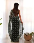 1MODERN SHIMMER JARI WITH MULTY THREAD SEQUENCE EMBROIDERY WORK SAREE WITH UNSTITCHED BLOUSE FESTIVE WEAR WHOLESALE PRICE ETHNIC GARMENT (26)