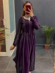 NEW ARRIVAL GEORGETTE LINING DIGITAL PRINTED KURTI WINE
