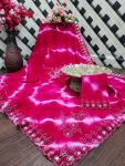 1NEW ARRIVAL PURE VETLESS HOT FIX WORK SAREE WITH UNSTITCHED BLOUSE CASUAL WEAR WHOLESALE PRICE ETHNIC GARMENT (33)
