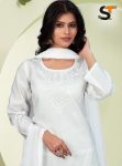 1NEW ARRIVAL ROMAN SILK EMBROIDERY SEQUENCE WORK TOP BOTTOM WITH DUPATTA CASUAL WEAR WHOLESALE PRICE ETHNIC GARMENT (9)