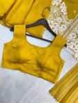 1NEW ARRIVAL SOFT ORGANZA SEQUENCE EMBROIDERY WORK STITCHED TOP BLOUSE PALAZZO WITH DUPATTA PARTY WEAR WHOLESALE PRICE ETHNIC GARMENT (25)