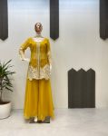 1NEW ARRIVAL SOFT ORGANZA SEQUENCE EMBROIDERY WORK STITCHED TOP BLOUSE PALAZZO WITH DUPATTA PARTY WEAR WHOLESALE PRICE ETHNIC GARMENT (25)