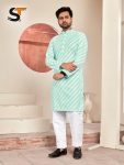 1RICH LOOK RAYON CHIKAN DUBLE THREAD WORK MEN’S KURTA PAYJAMA SET FESTIVE WEAR WHOLESALE PRICE ETHNIC GARMENT (12)