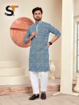 1RICH LOOK RAYON CHIKAN WORK MEN’S KURTA PAYJAMA SET FESTIVE WEAR WHOLESALE PRICE ETHNIC GARMENT (13)