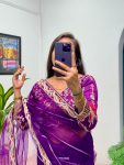 1TRENDING BUTTERFLY NET EMBROIDERY SEQUENCE PEARL MOTI WORK SAREE WITH STITCHED BLOUSE PARTY WEAR WHOLESALE PRICE ETHNIC GARMENT (6)