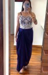 2DESIGNER CHINON EMBROIDERY WORK DRAPE SKIRT FULLY STITCHED BLOUSE WITH KOTI PARTY WEAR WHOLESALE PRICE ETHNIC GARMENT (4)