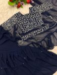2DESIGNER GEORGETTE EMBROIDERY SEQUENCE WORK LEHENGA SAREE STITCHED BLOUSE WITH WASIT BELT AND DUPATTA FESTIVE WEAR WHOLESALE PRICE ETHNIC GAREMENT (12)