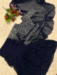 2DESIGNER GEORGETTE EMBROIDERY SEQUENCE WORK LEHENGA SAREE STITCHED BLOUSE WITH WASIT BELT AND DUPATTA FESTIVE WEAR WHOLESALE PRICE ETHNIC GAREMENT (12)