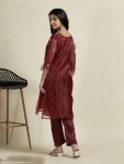 2DESIGNER ORGANZA EMBROIDERY WORK TOP BOTTOM WITH DUPATTA FESTIVE WEAR WHOLESALE PRICE ETHNIC GARMENT (7)