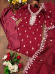 2DESIGNER ORGANZA EMBROIDERY WORK TOP BOTTOM WITH DUPATTA FESTIVE WEAR WHOLESALE PRICE ETHNIC GARMENT (7)