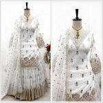 2LATEST FAUX GEORGETTE SEQUENCE EMBROIDERY WORK TOP LEHNGA WITH DUPATTA FESTIVE WEAR WHOLESALE PRICE ETHNIC GARMENT (20)