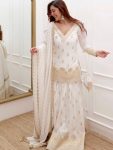2LATEST FAUX GEORGETTE SEQUENCE EMBROIDERY WORK TOP LEHNGA WITH DUPATTA FESTIVE WEAR WHOLESALE PRICE ETHNIC GARMENT (20)