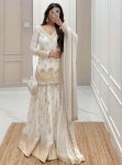 2LATEST FAUX GEORGETTE SEQUENCE EMBROIDERY WORK TOP LEHNGA WITH DUPATTA FESTIVE WEAR WHOLESALE PRICE ETHNIC GARMENT (20)