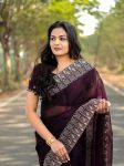2LATEST JIMMY CHOO EMBROIDERY WORK BORDER WITH CUT WORK SAREE WITH UNSTITCHED BLOUSE FESTIVE WEAR WHOLESALE PRICE ETHNIC GARMENT (5)