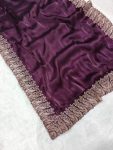 2LATEST JIMMY CHOO EMBROIDERY WORK BORDER WITH CUT WORK SAREE WITH UNSTITCHED BLOUSE FESTIVE WEAR WHOLESALE PRICE ETHNIC GARMENT (5)