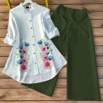 LATEST POLY RAYON DIGITAL PRINTED TOP WITH PALAZZO GREEN