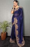 2LATEST RANGOLI SILK ZARI WORK WITH SWAROVSKI WORK READY TO WEAR SAREE WITH UNSTITCHED BLOUSE FESTIVE WEAR WHOLESALE PRICE ETHNIC GARMENT (41)
