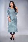 LATEST RAYON DIGITAL PRINTED KURTI SKY