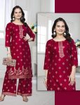 2LATEST RAYON FOIL PRINTED TOP BOTTOM SET FESTIVE WEAR WHOLESALE PRICE ETHNIC GARMENT (11)