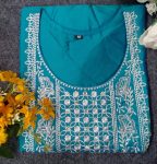2LATEST SILK EMBROIDERY WORK KURTI FESTIVE WEAR WHOLESALE PRICE ETHNIC GARMENT (3)