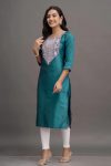 LATEST SILK EMBROIDERY WORK KURTI  RAMA