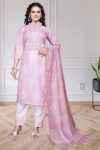 NEW ARRIVAL COTTON DIGITAL PRINTED TOP BOTTOM WITH DUPATTA  BABY PINK