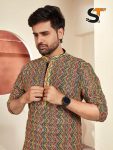 2RICH LOOK RAYON CHIKAN WORK MEN’S KURTA PAYJAMA SET FESTIVE WEAR WHOLESALE PRICE ETHNIC GARMENT (2)