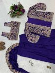 2RICH LOOOK CHINON EMBROIDERY AND MOTI LACE BORDER WORK READY TO WEAR SAREE WITH BLOUSE AND KOTI PARTY WEAR WHOLESALE PRICE ETHNIC GARMENT (26)