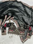2TRENDING BUTTERFLY NET EMBROIDERY SEQUENCE PEARL MOTI WORK SAREE WITH STITCHED BLOUSE PARTY WEAR WHOLESALE PRICE ETHNIC GARMENT (10)