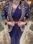 3 DESIGNER RANGOLI SILK EMBROIDERY BUTTA WORK READY TO WEAR SAREE WITH FULLY STITCHED BLOUSE KOTI AND WAITST BELT PARTY WEAR WHOLESALE PRICE ETHNIC GARMENT (18)