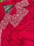 3DESIGNER CHINON EMBROIDERY CODING WORK READY TO WEAR SAREE WITH STITCHED BLOUSE AND BELT PARTY WEAR WHOLESALE PRICE ETHNIC GARMENT (9)