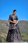 3FASHIONABLE CHINON THREAD EMBROIDERY ZARI WORK LEHENGA CHOLI WITH DUPATTA PARTY WEAR WHOLESALE PRICE ETHNIC GARMENT (13)