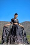 3FASHIONABLE CHINON THREAD EMBROIDERY ZARI WORK LEHENGA CHOLI WITH DUPATTA PARTY WEAR WHOLESALE PRICE ETHNIC GARMENT (13)