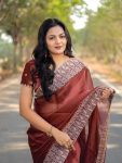 3LATEST JIMMY CHOO EMBROIDERY WORK BORDER WITH CUT WORK SAREE WITH UNSTITCHED BLOUSE FESTIVE WEAR WHOLESALE PRICE ETHNIC GARMENT (9)